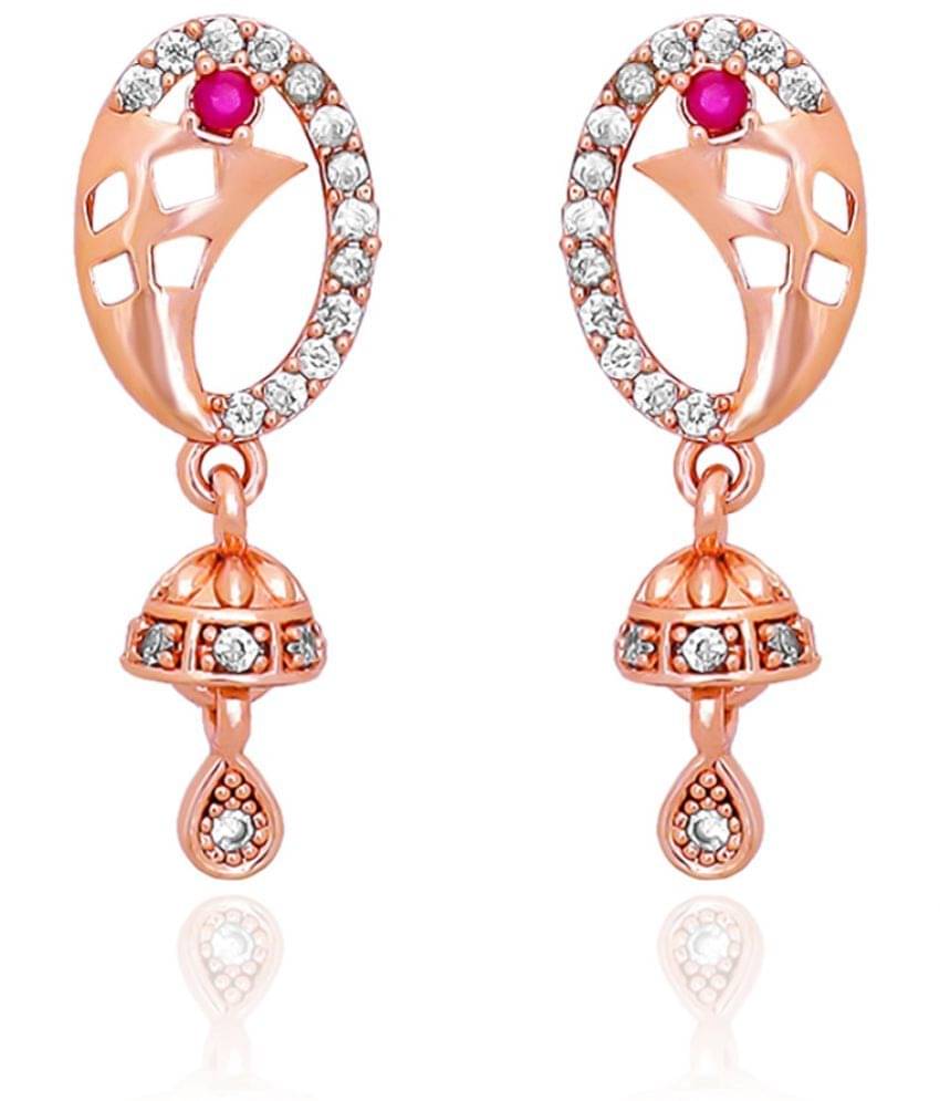     			LUV FASHION Golden Hoops Earrings ( Pack of 1 )