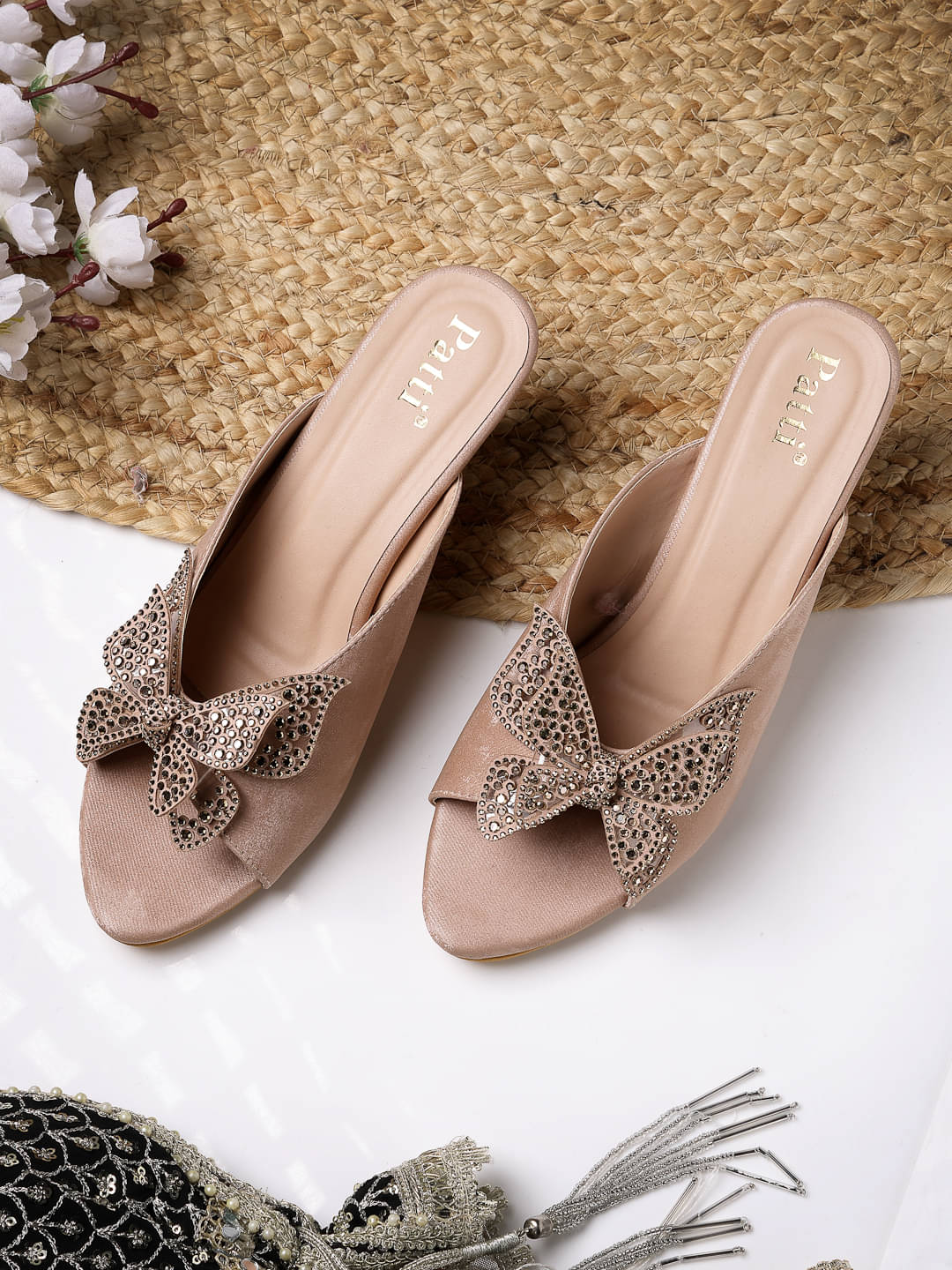     			NATSHUZ Pink Women's Slip On Heels