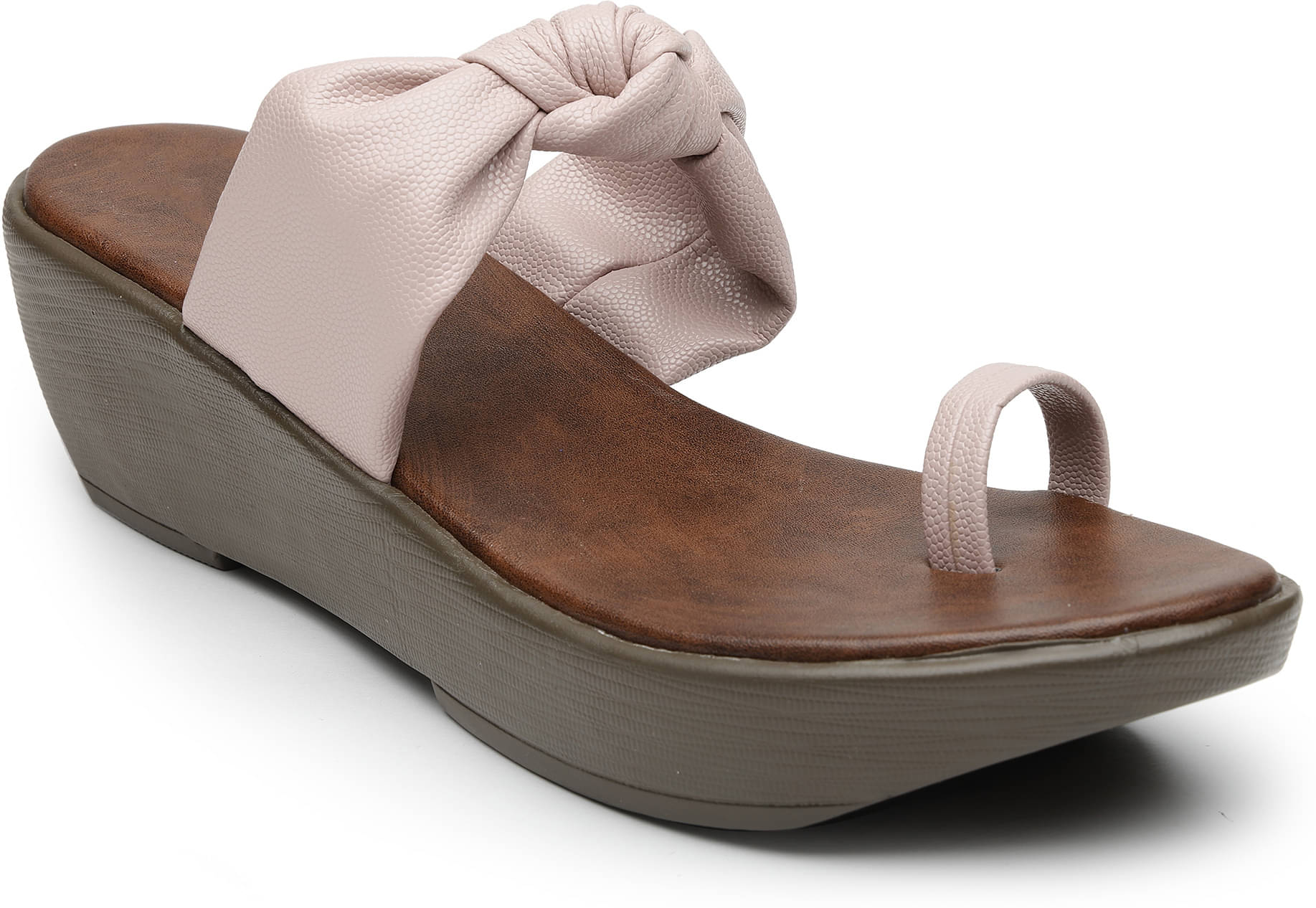     			NATSHUZ Pink Women's Slip On Heels