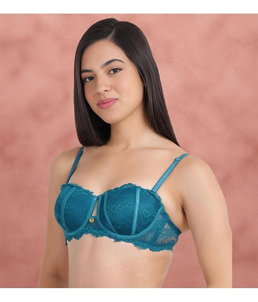 Susie Nylon Women's Balconette Bra ( Blue ) S28034-PrincessBlue