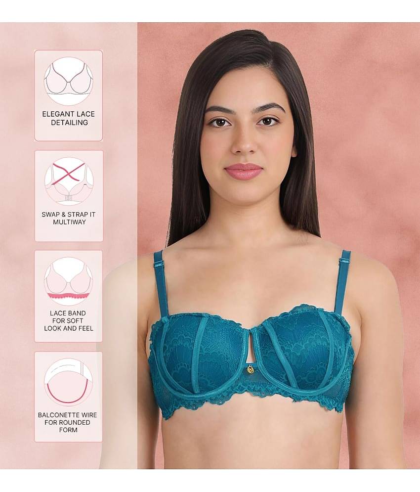 Susie Nylon Women's Balconette Bra ( Blue ) S28034-PrincessBlue