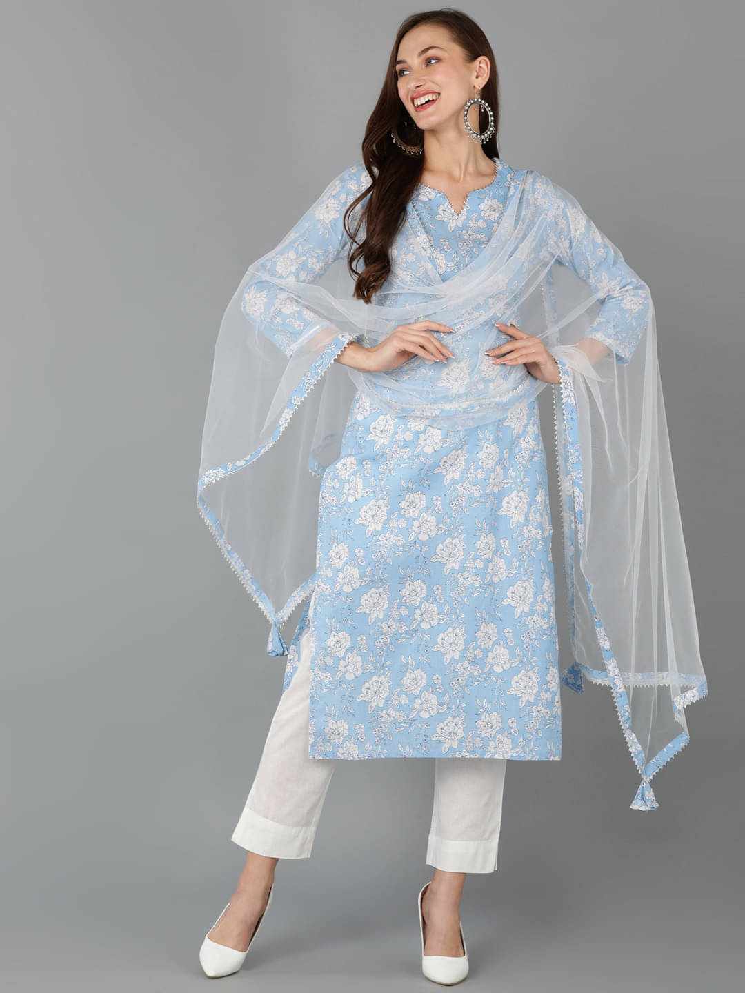 Vaamsi Rayon Printed Kurti With Pants Women's Stitched Salwar Suit - Blue ( Pack of 1 ) Vaamsi Rayon Printed Kurti With Pants Women's Stitched Salwar Suit - Blue ( Pack of 1 )