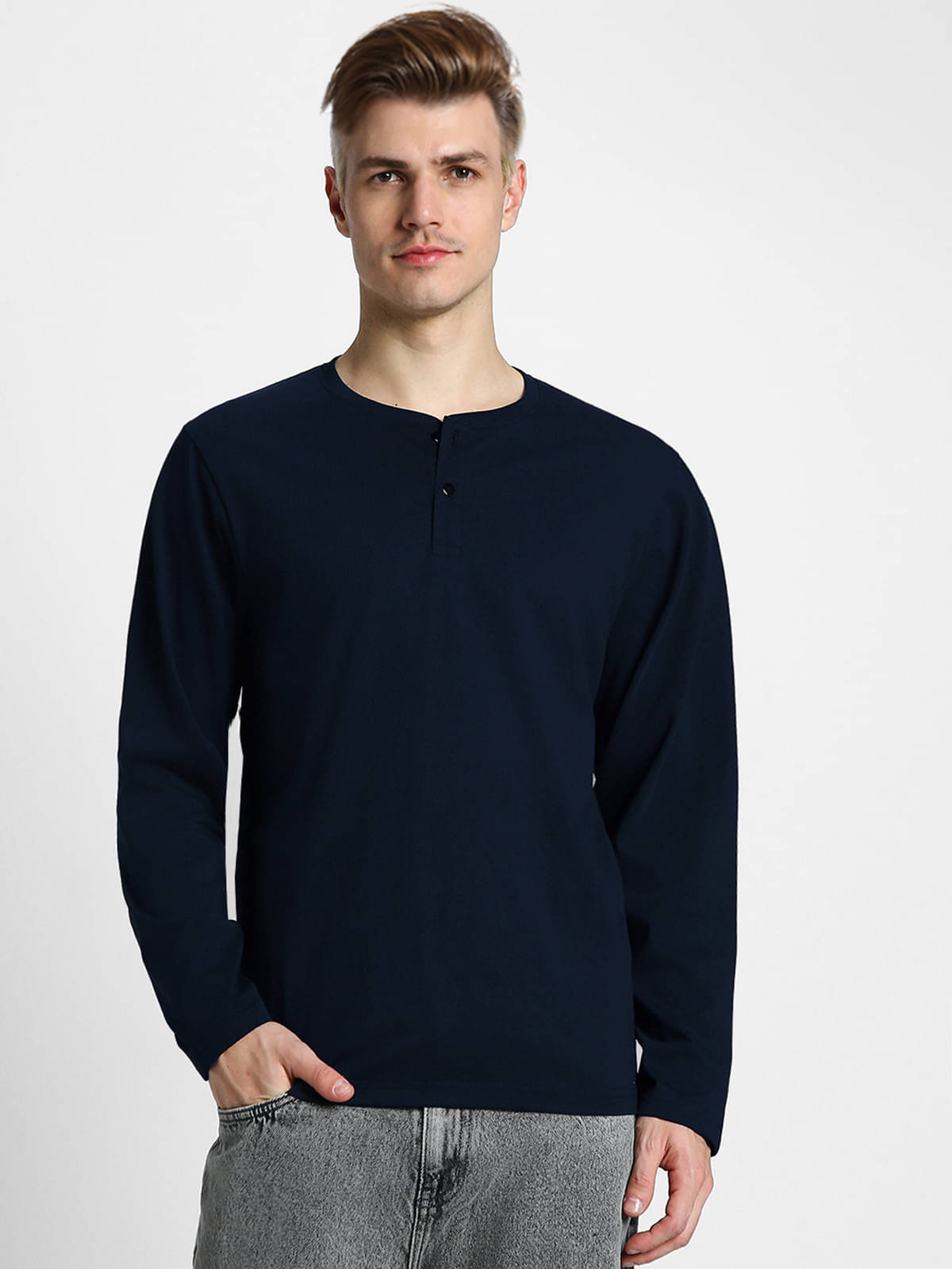     			Veirdo Pack of 1 100% Cotton Regular Fit Men's T-Shirt ( Navy Blue )