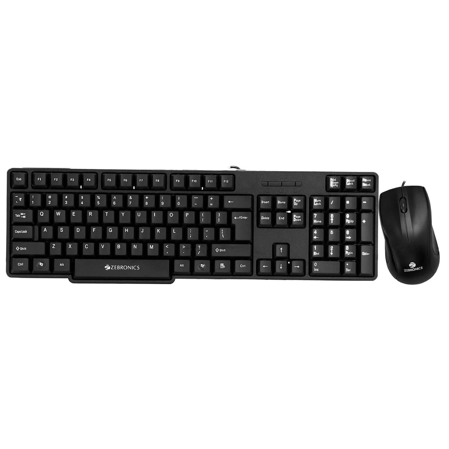 Zebronics Black USB Wired Keyboard Mouse Combo