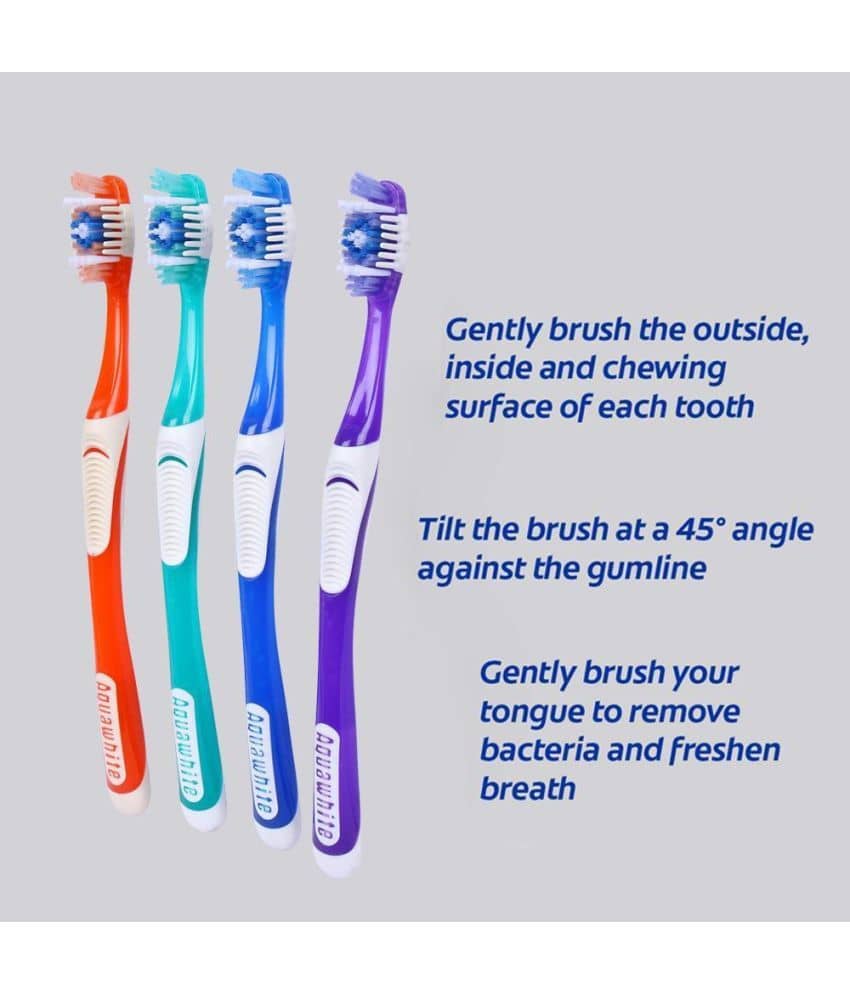 aquawhite STARCOP Family Pack Toothbrush Pack of 4