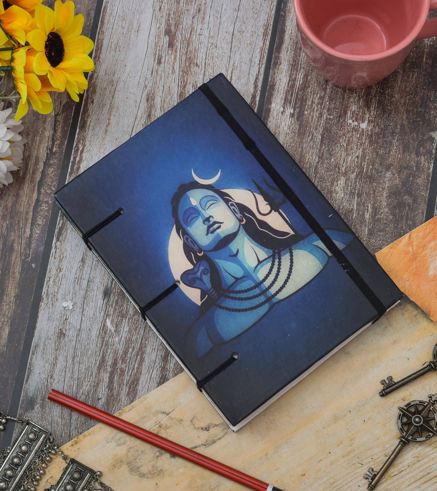     			CRAFT CLUB Mahadev print in special binding notebook Regular Journal Unruled 144 Pages