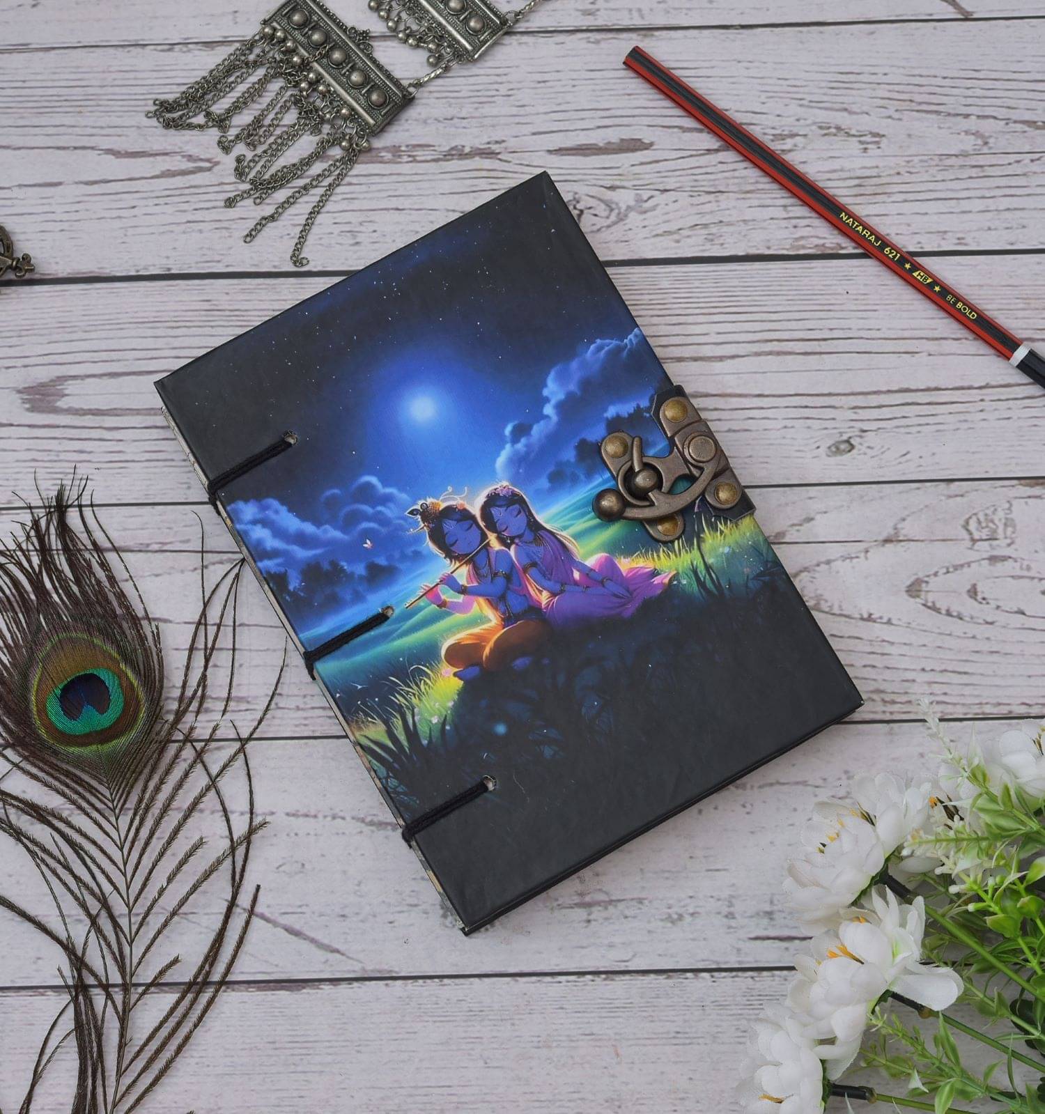 CRAFT CLUB Radha Krishan printed A5 Special bindind Journal CRAFT CLUB Radha Krishan printed A5 Special bindind Journal