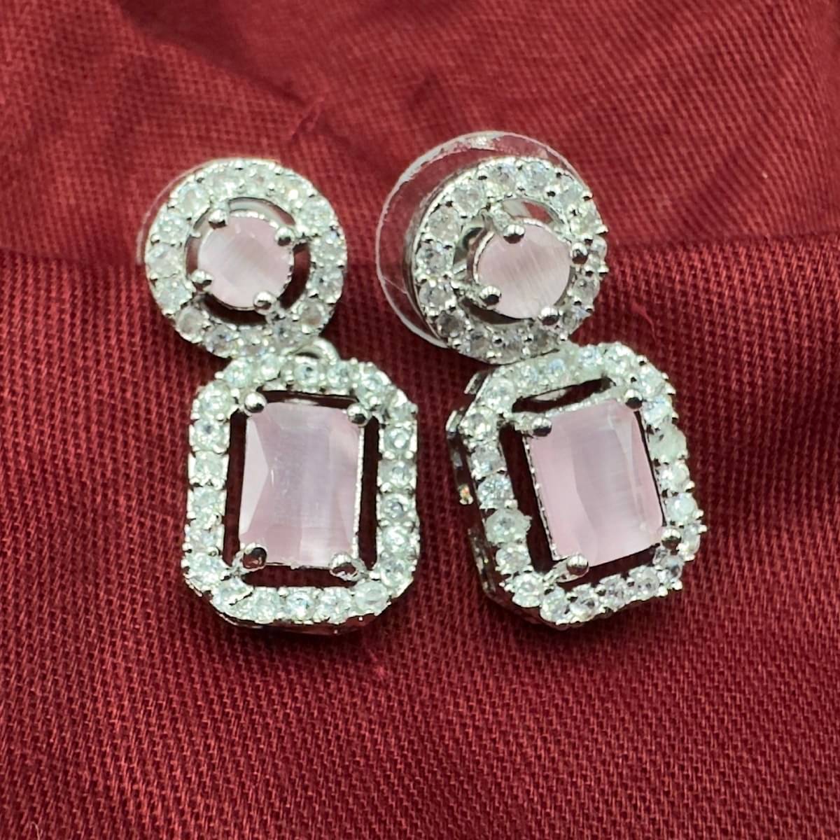     			Charms Light Pink Stud Earrings ( Pack of 1 )