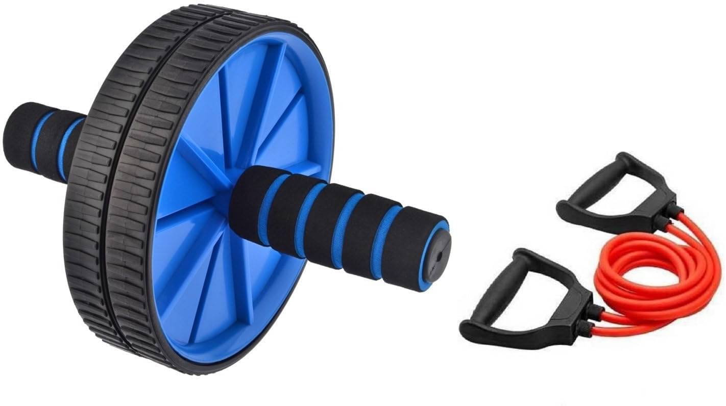     			Combo Ab Wheel Double Toning Tube Home Gym Exerciser (Pack of 2)