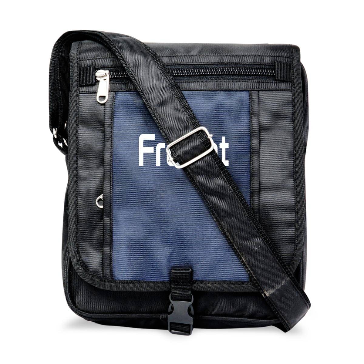     			Frokht Black Solid Messenger Bag