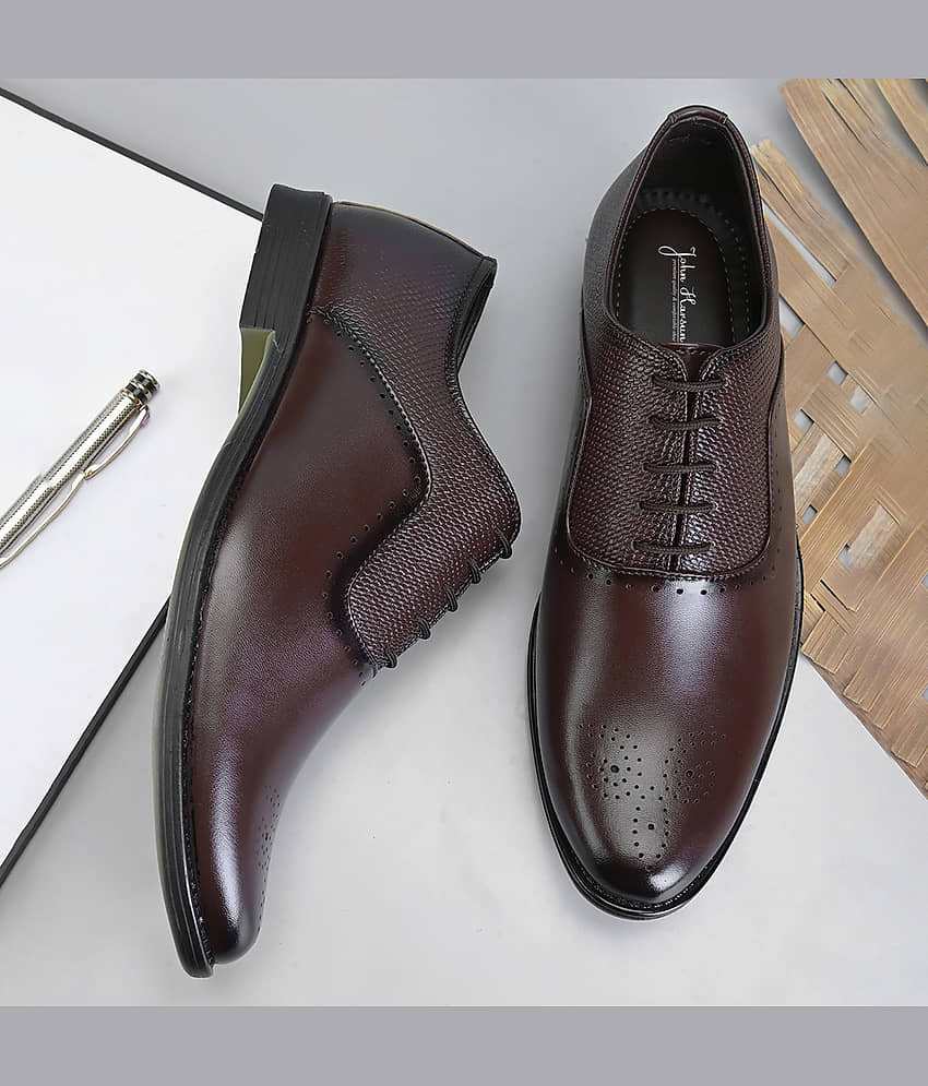 John Karsun Brown Men's Brogue Formal Shoes - Formal Shoes | Buy online on ZillyBuy