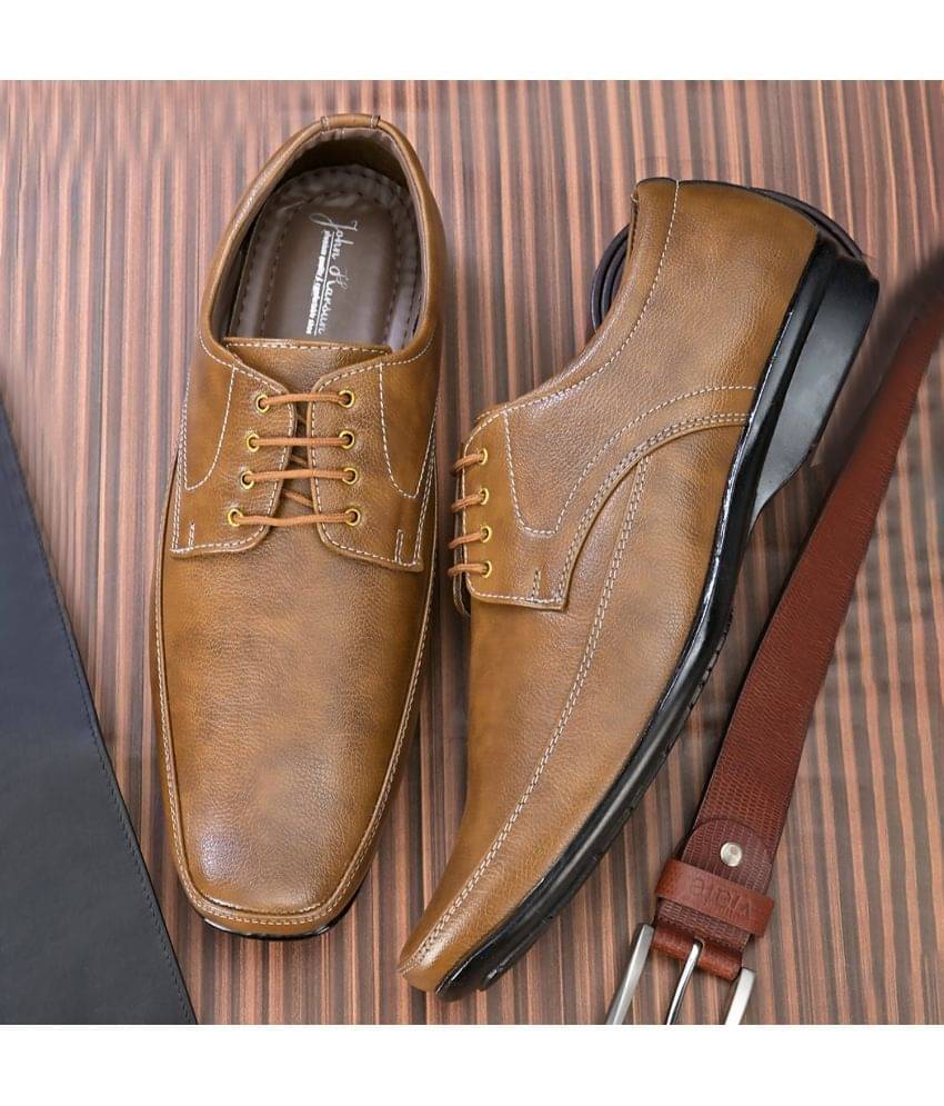 John Karsun Tan Men's Derby Formal Shoes John Karsun Tan Men's Derby Formal Shoes