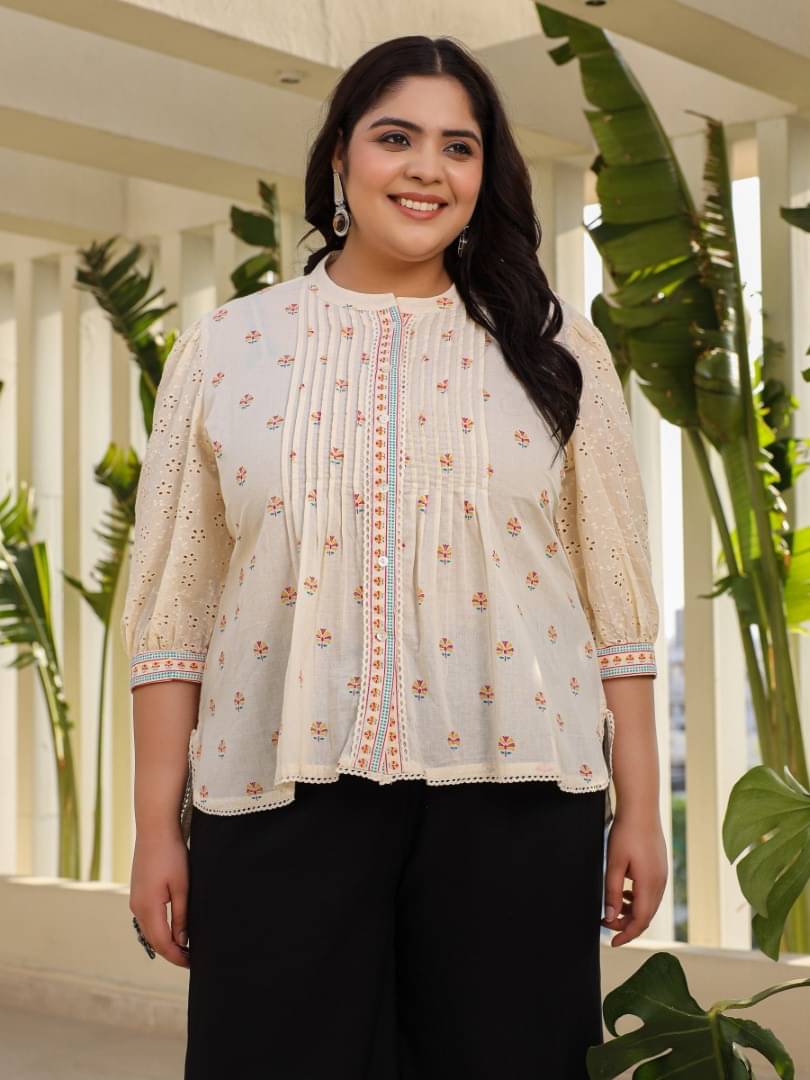 Juniper Women's Cotton Asymmetrical Top ( Off White ) Juniper Women's Cotton Asymmetrical Top ( Off White )