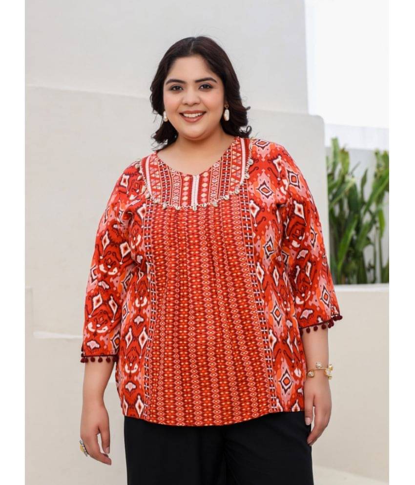 Juniper Women's Rayon Regular Top ( Rust ) Juniper Women's Rayon Regular Top ( Rust )