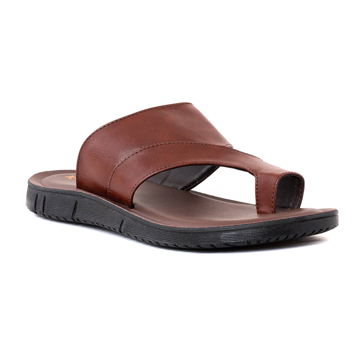     			KHADIM Brown Men's Slide Flip Flop