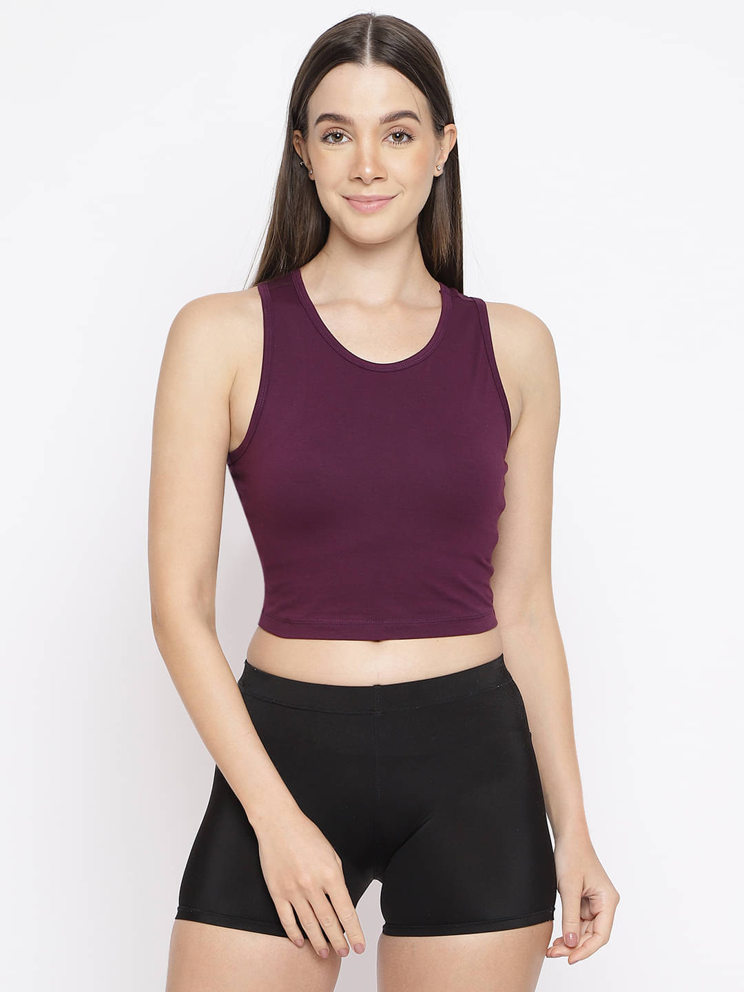     			La Intimo Cotton Tanks - Maroon Single