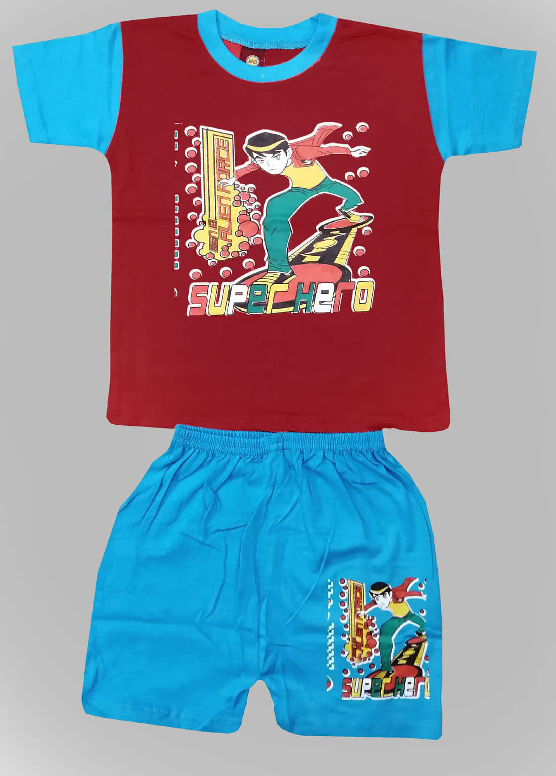 MRB Pack of 1 Boys Cotton T-Shirt & Shorts Set ( Brown )