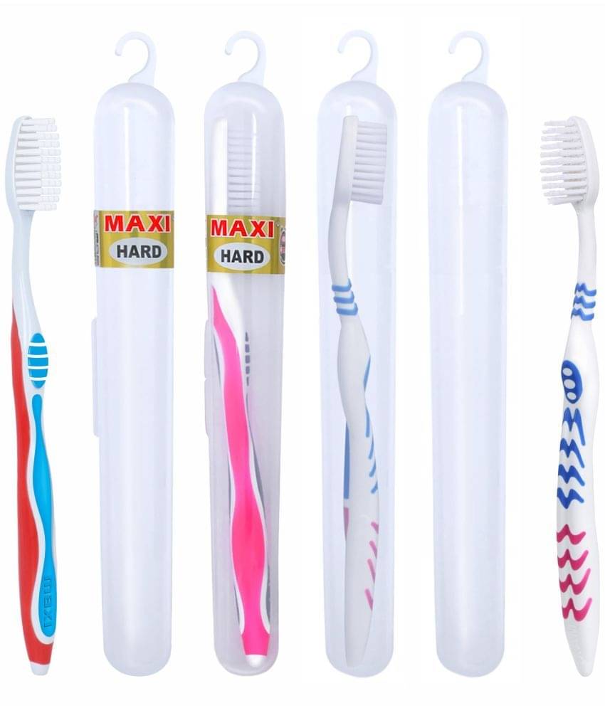     			MAXI Oral Care Combo of 4 Hard Toothbrushes-(M-C70)