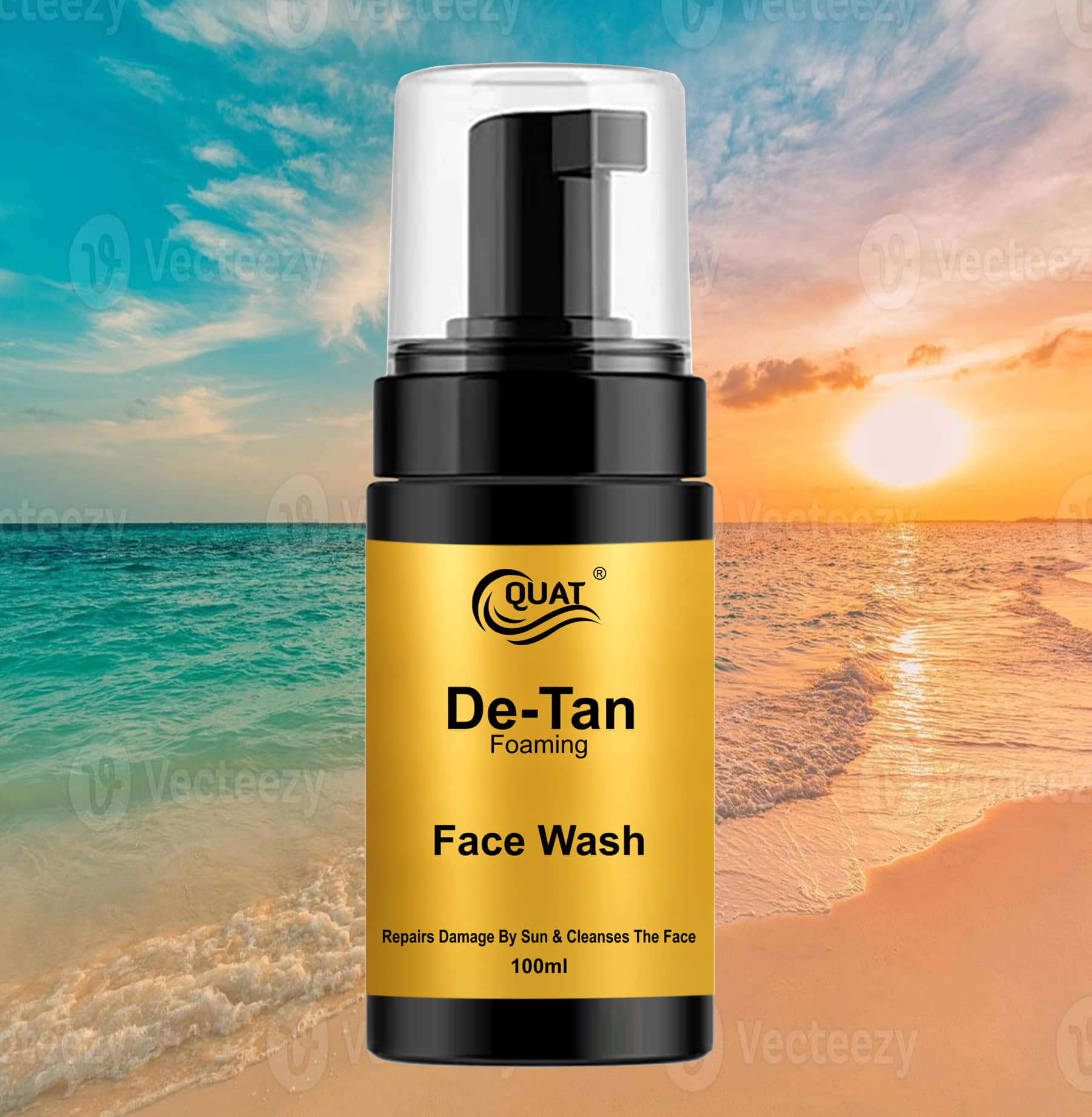 Quat - Tan Removal Face Wash + Scrub For All Skin Type ( Pack of 1 )
