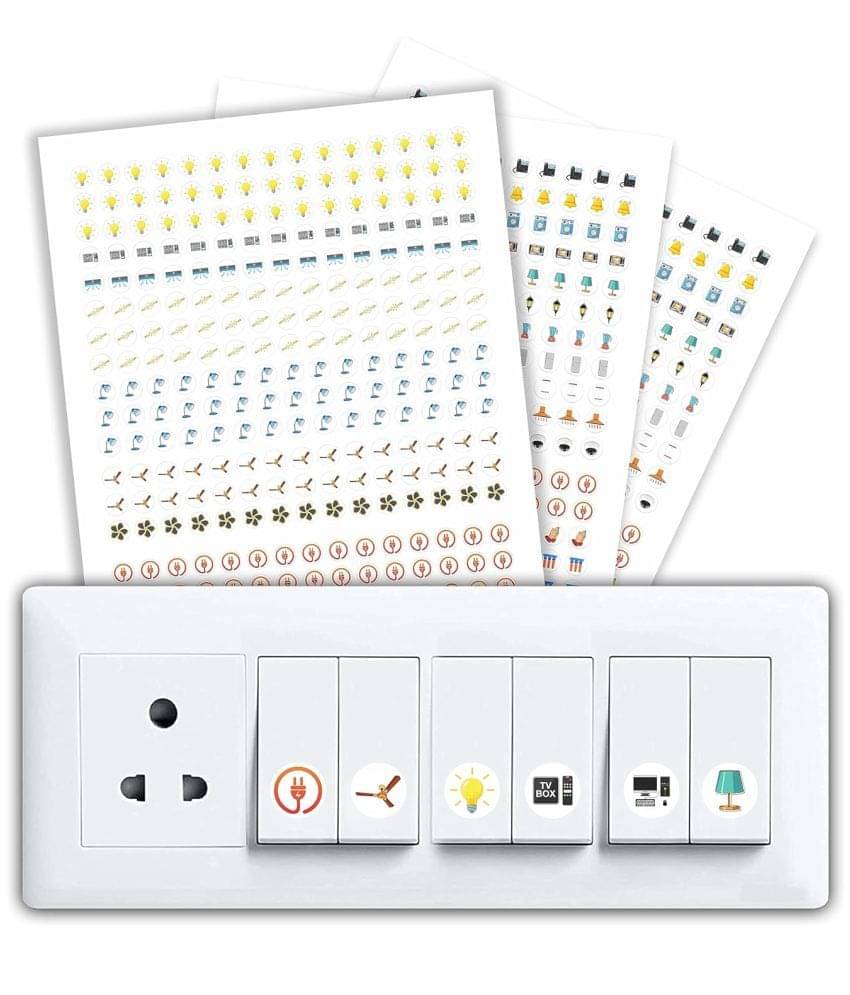    			Switch ID Sticker Clear  Multicolor Labels