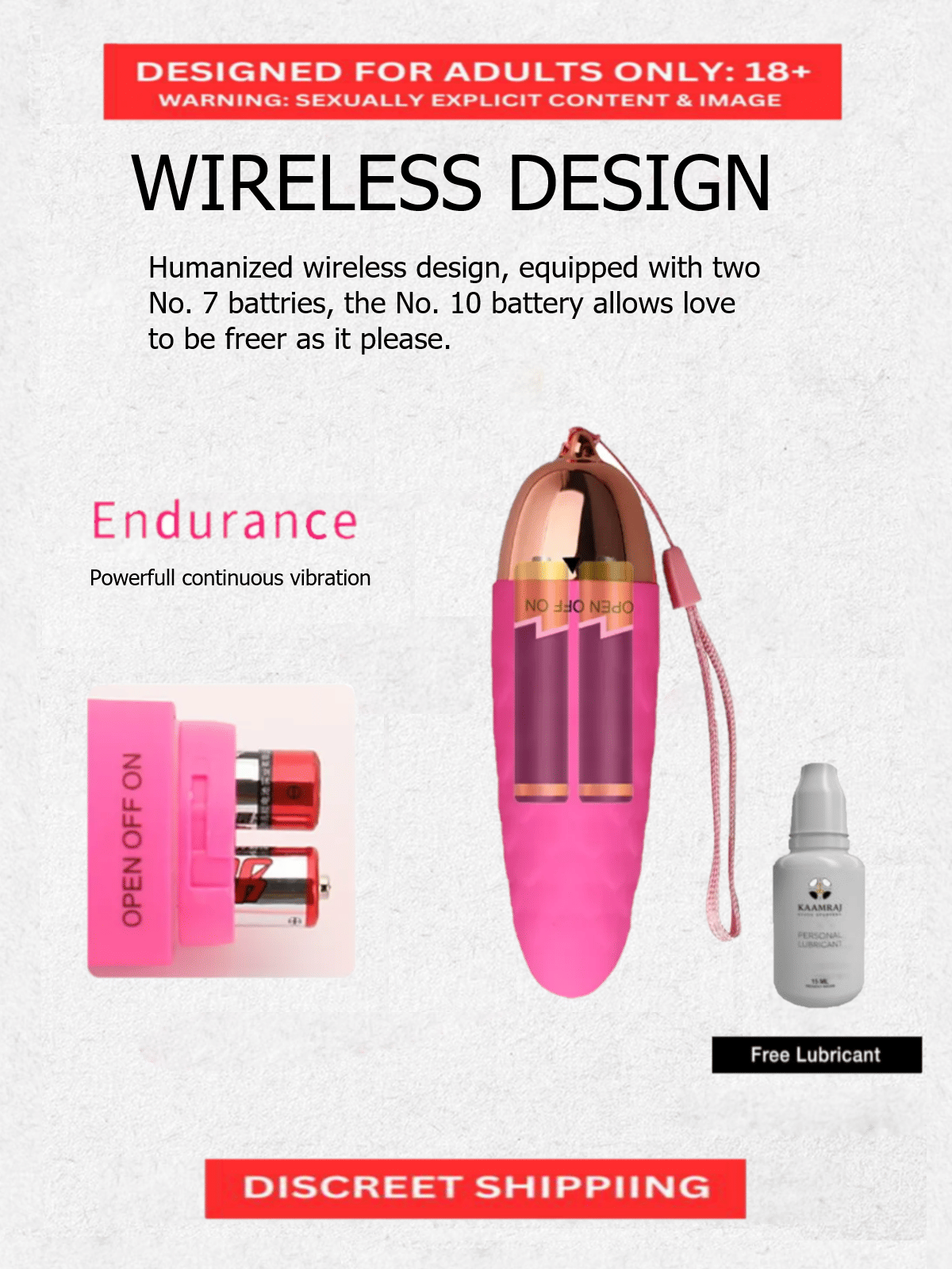 Vibrating Egg Sexual Vibrator For Female | Wireless Women Vibrator | Skin Safe + Free Lubricant 15 ML