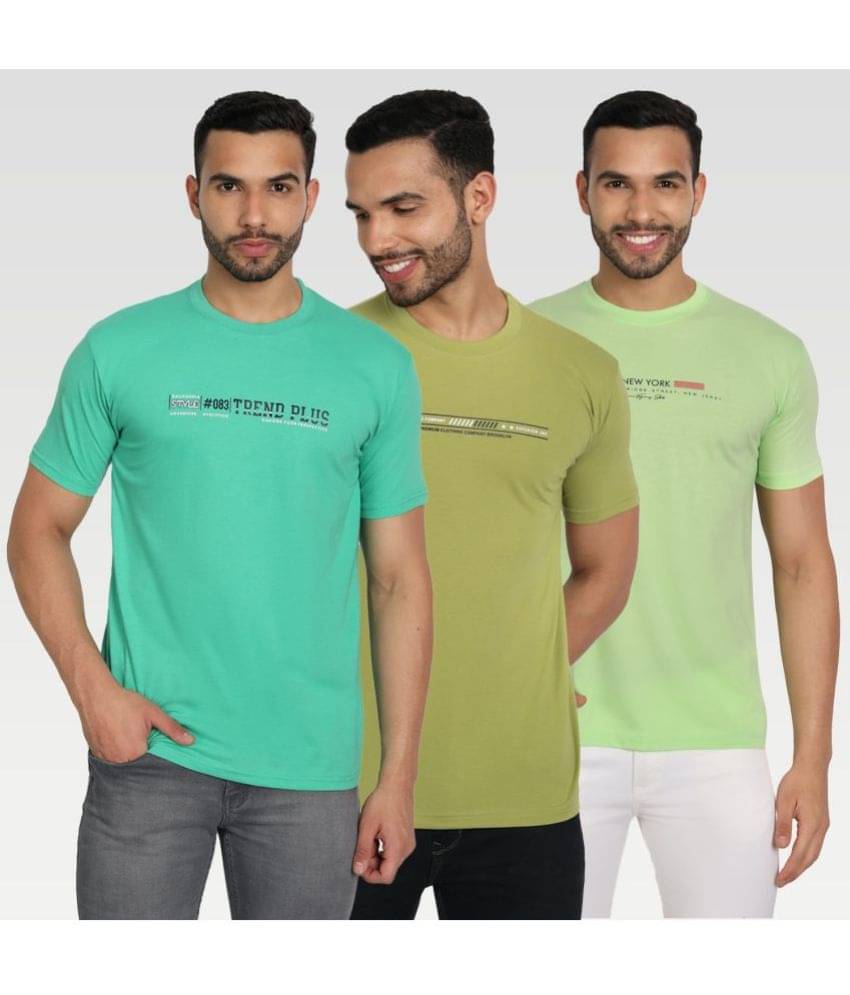     			Zeffit Pack of 3 Cotton Blend Regular Fit Men's T-Shirt ( Multicolor )