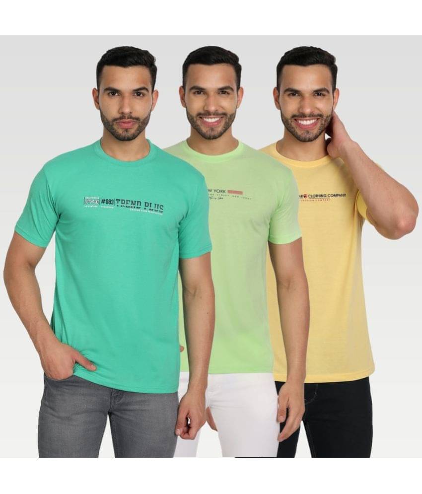     			Zeffit Pack of 3 Cotton Blend Regular Fit Men's T-Shirt ( Multicolor )