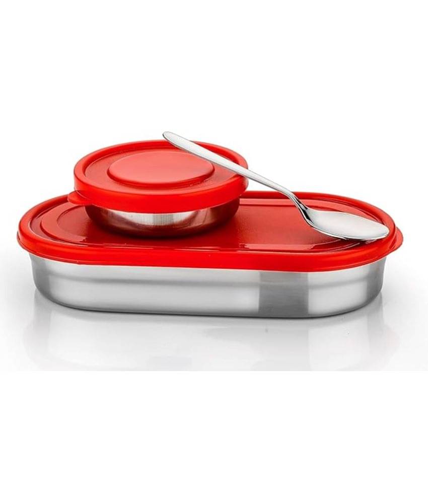     			iview kitchenware Kids/College/Office Stainless Steel School Lunch Boxes 2 - Container ( Pack of 1 )
