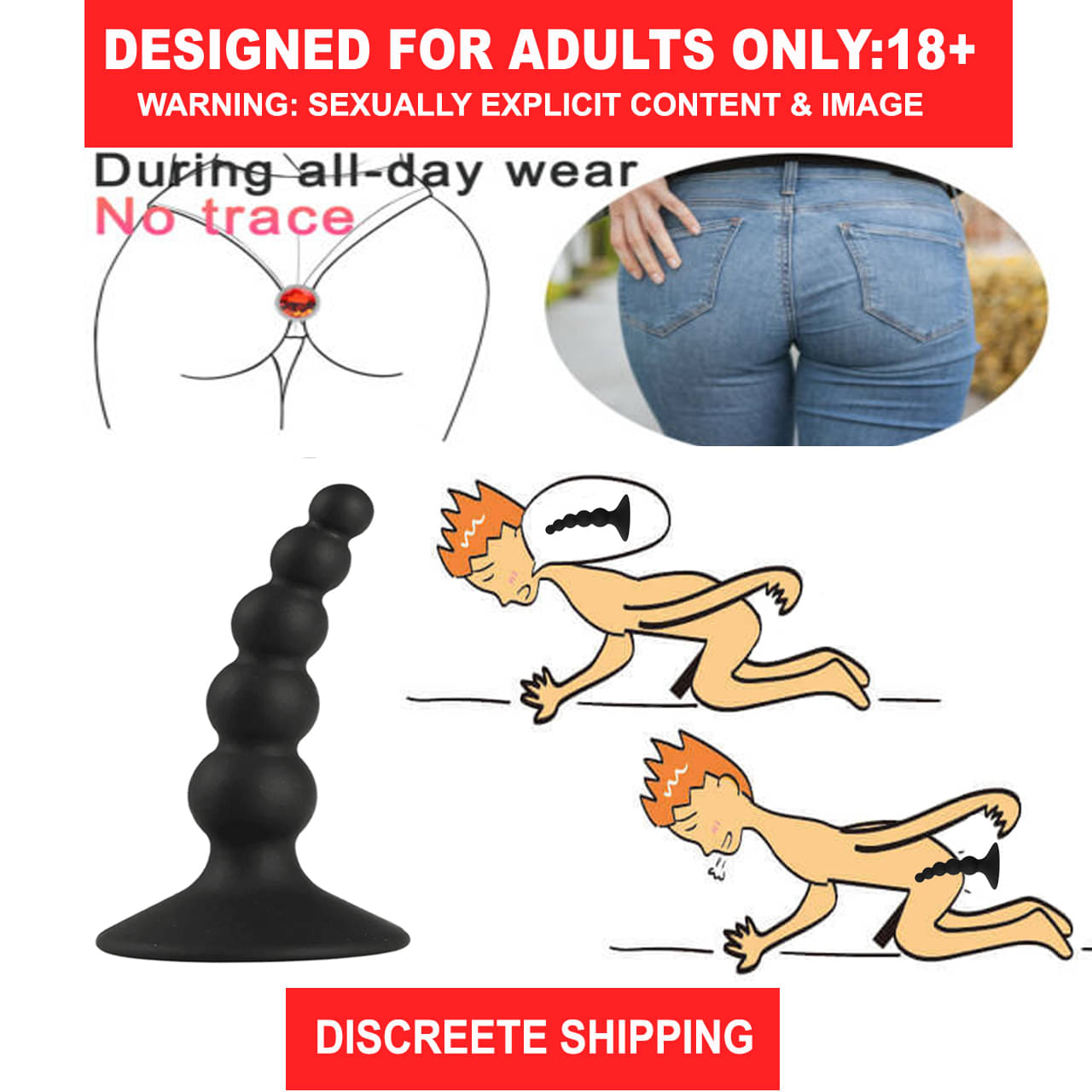     			1pc Battery-free Butt Plug, Anal Toys For Men And Women, Silicone Trainer Set, From Beginners To Advanced Players, Bead Plug Accessories For Long-term Wear, Couple Sex Toys sexy products anal vibrators anal sex toys sex toy for women