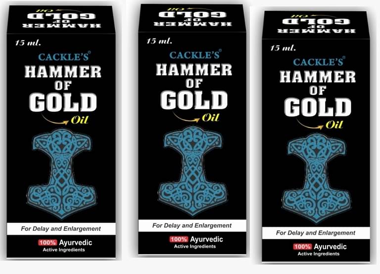 Cackle's Hammer of Gold Herbal Massage Oil 15ml For Men Pack of 3 Cackle's Hammer of Gold Herbal Massage Oil 15ml For Men Pack of 3