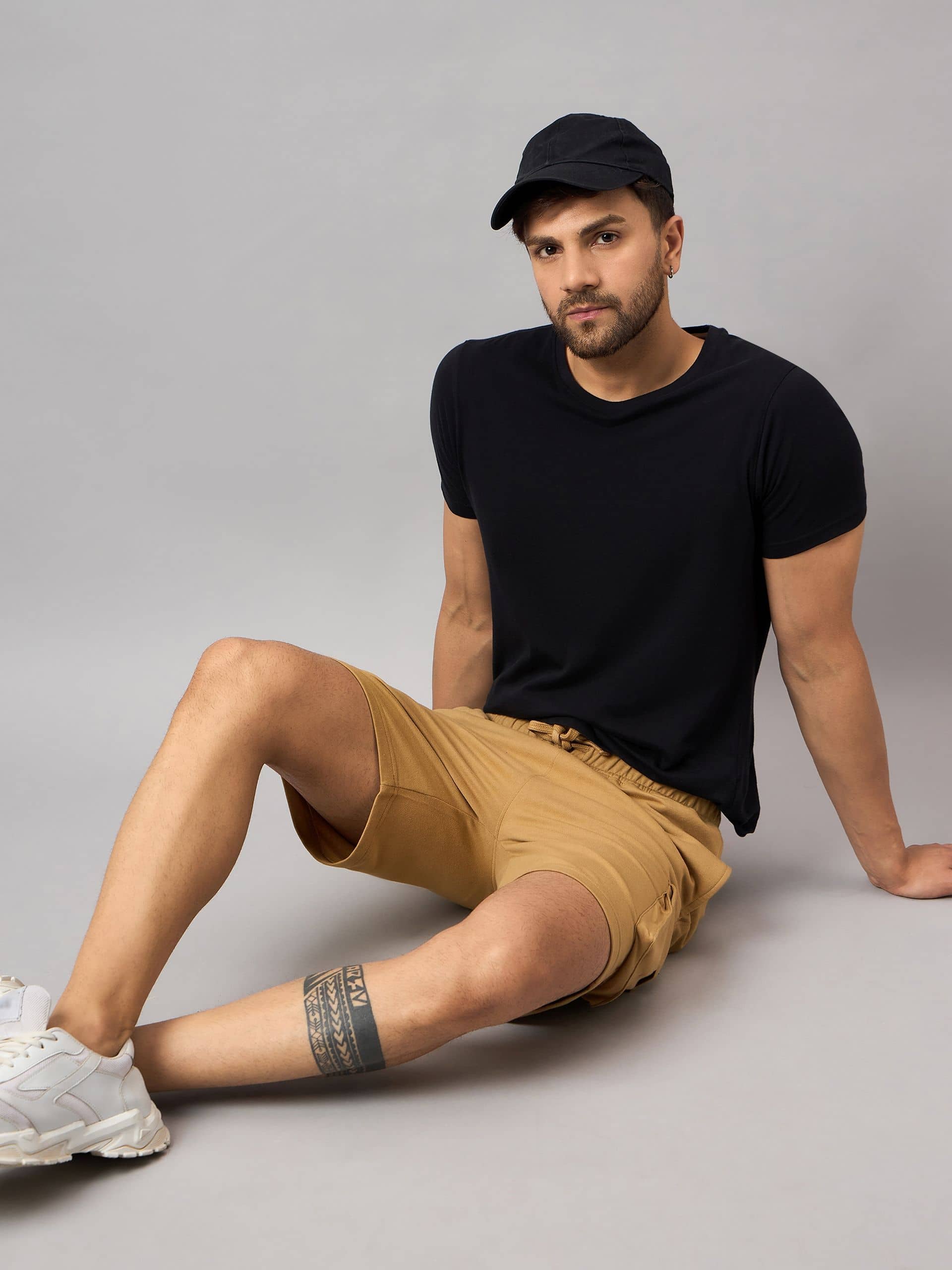 Club York Brown Cotton Blend Men's Cargos ( Pack of 1 ) - Shorts | Buy online on ZillyBuy