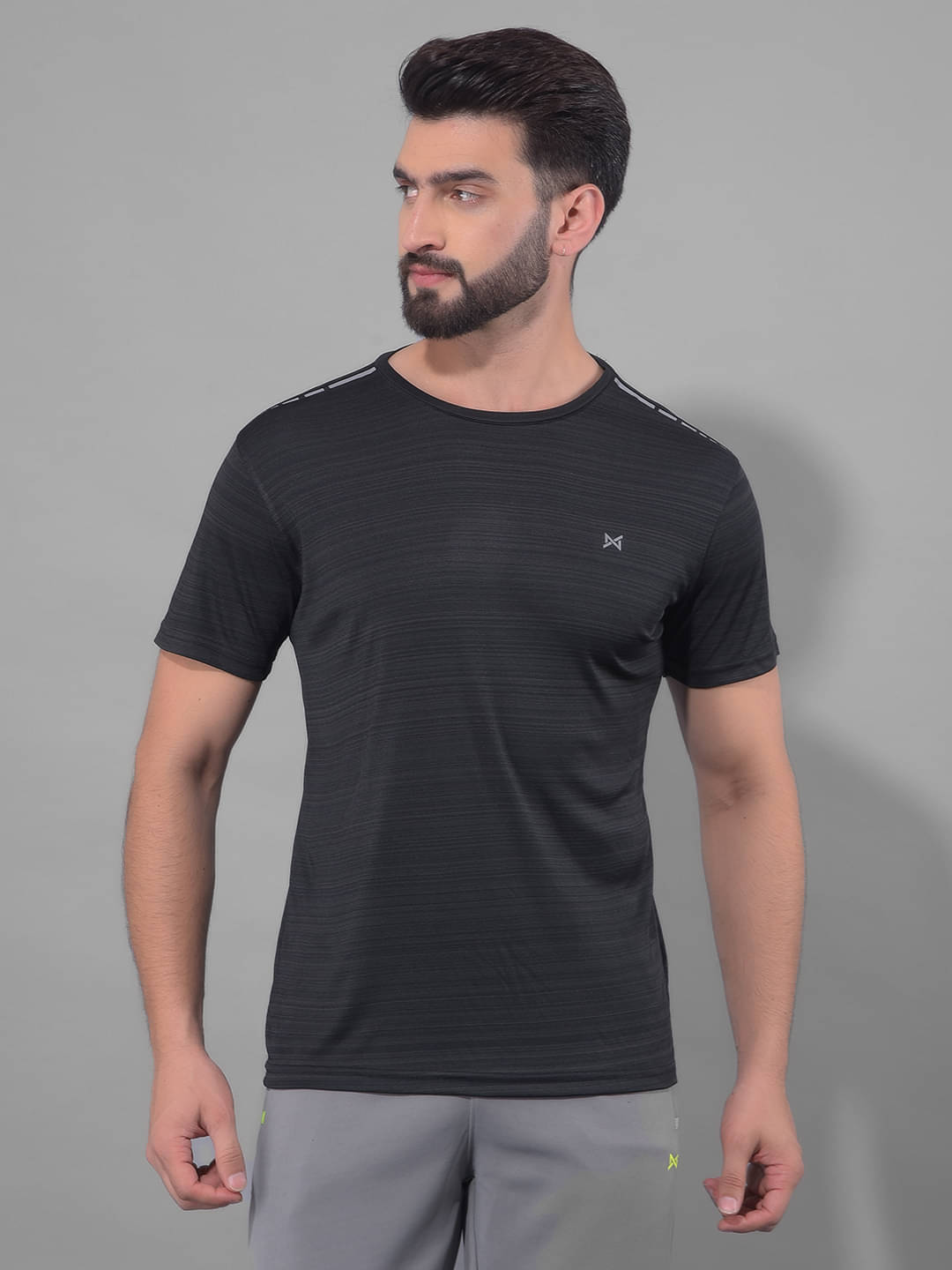     			Force NXT Black Polyester Regular Fit Men's Sports T-Shirt ( Pack of 1 )
