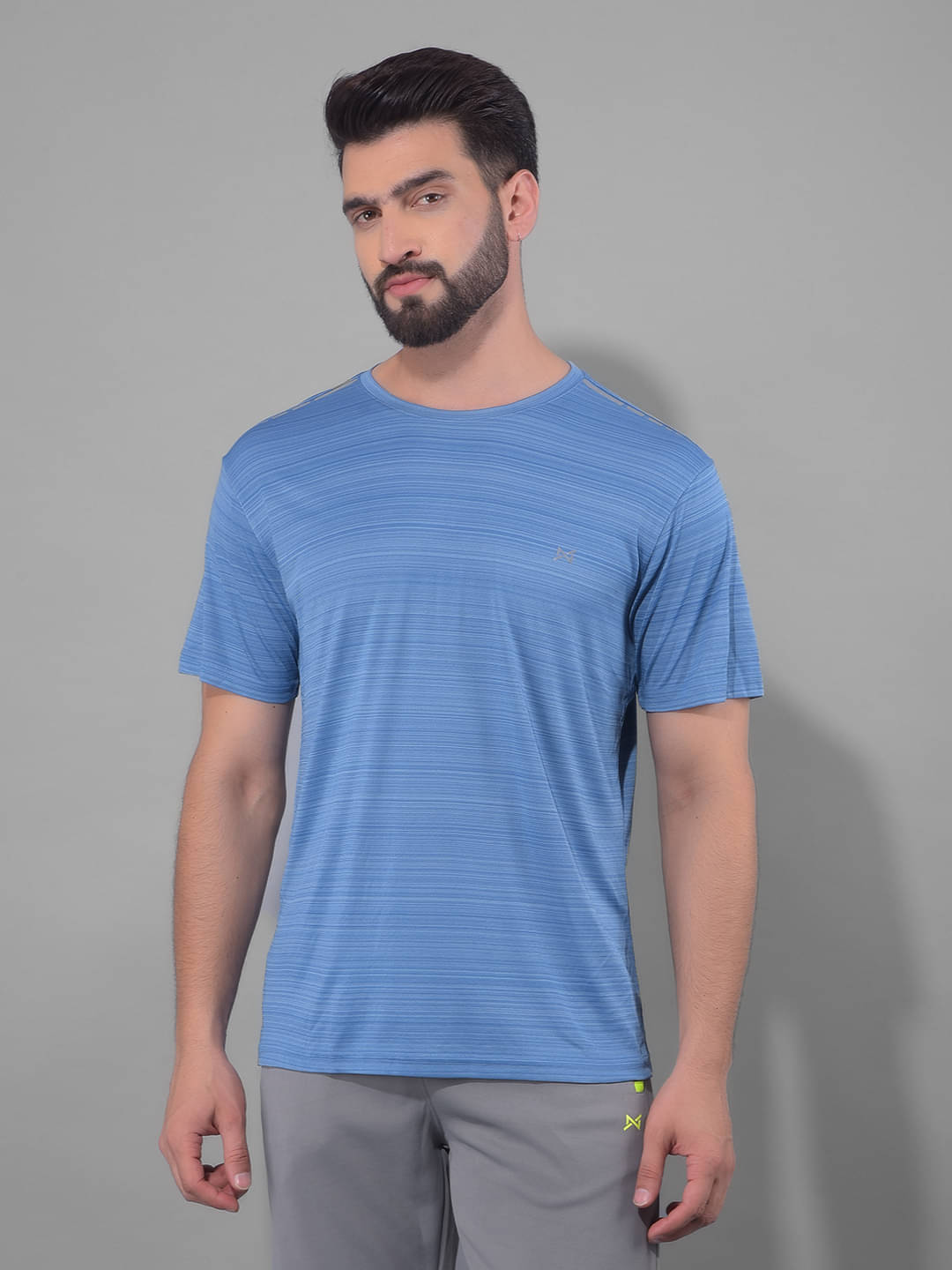     			Force NXT Blue Polyester Regular Fit Men's Sports T-Shirt ( Pack of 1 )