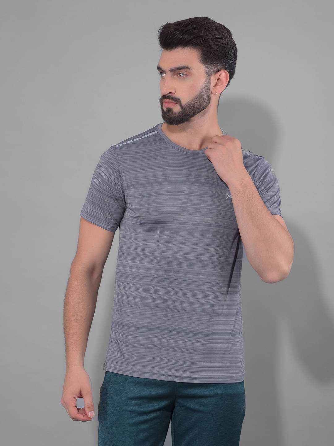     			Force NXT Grey Polyester Regular Fit Men's Sports T-Shirt ( Pack of 1 )