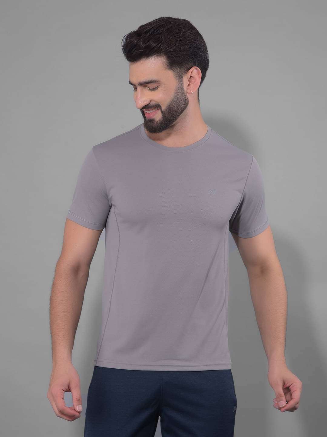 Force NXT Grey Polyester Regular Fit Men's Sports T-Shirt ( Pack of 1 ) Force NXT Grey Polyester Regular Fit Men's Sports T-Shirt ( Pack of 1 )