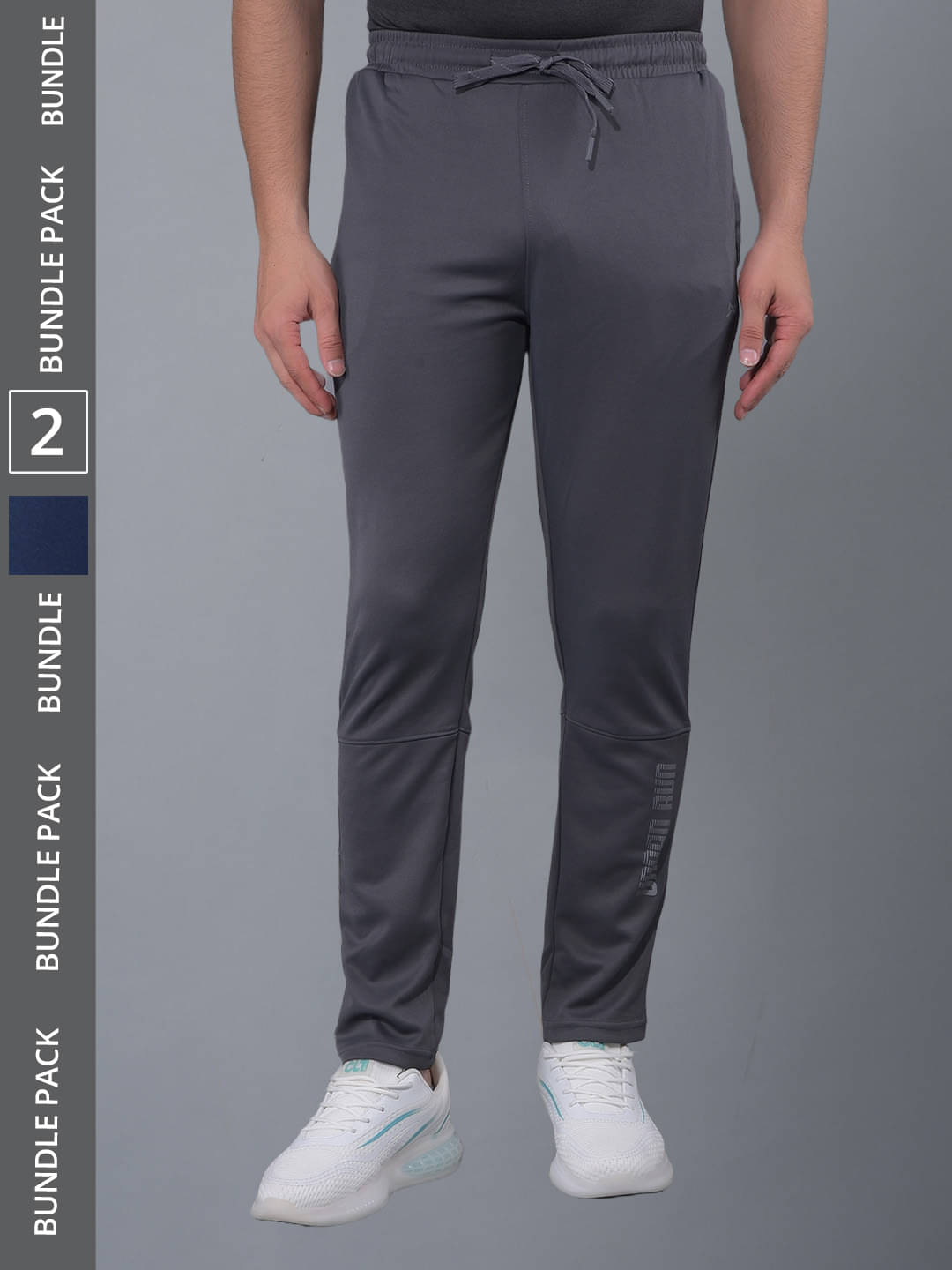     			Force NXT Multicolor Polyester Men's Sports Trackpants ( Pack of 2 )