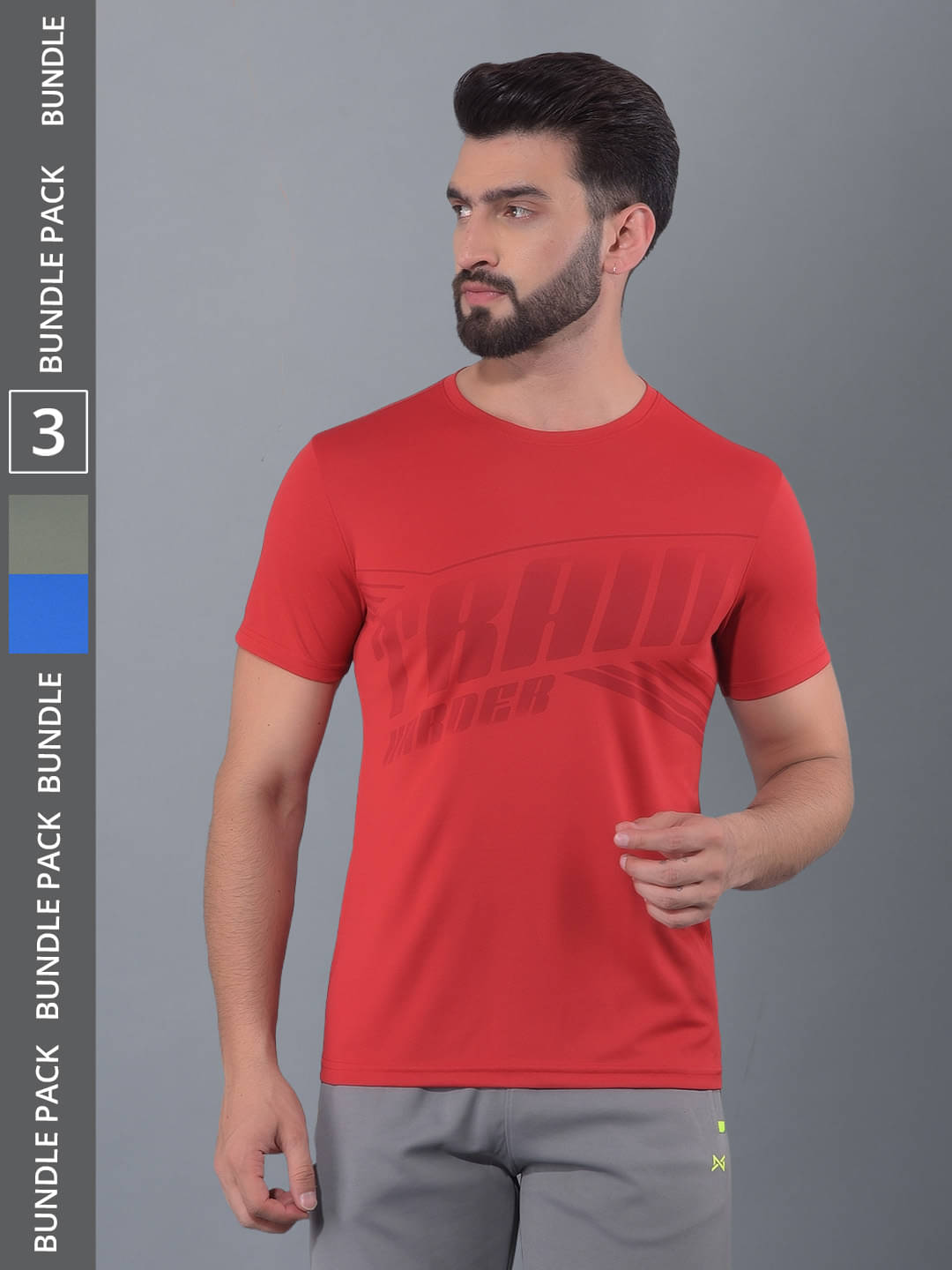     			Force NXT Multicolor Polyester Regular Fit Men's Sports T-Shirt ( Pack of 3 )