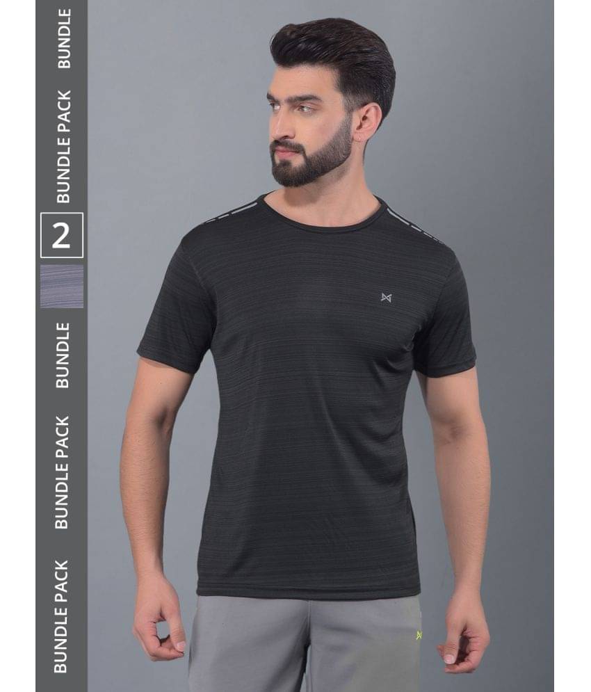 Force NXT Multicolor Polyester Regular Fit Men's Sports T-Shirt ( Pack of 2 ) Force NXT Multicolor Polyester Regular Fit Men's Sports T-Shirt ( Pack of 2 )