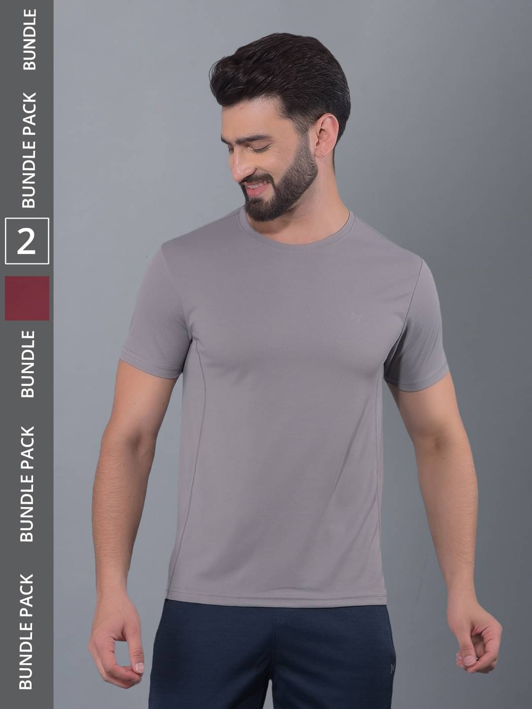 Force NXT Multicolor Polyester Regular Fit Men's Sports T-Shirt ( Pack of 2 ) Force NXT Multicolor Polyester Regular Fit Men's Sports T-Shirt ( Pack of 2 )