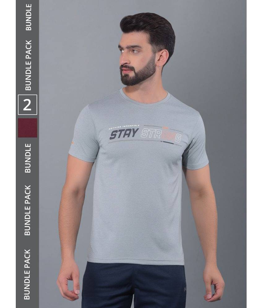 Force NXT Multicolor Polyester Regular Fit Men's Sports T-Shirt ( Pack of 2 ) Force NXT Multicolor Polyester Regular Fit Men's Sports T-Shirt ( Pack of 2 )