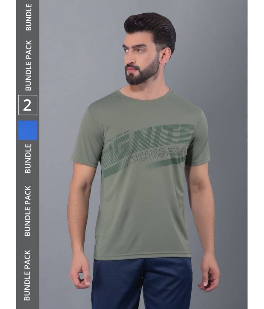 Force NXT Multicolor Polyester Regular Fit Men's Sports T-Shirt ( Pack of 2 ) Force NXT Multicolor Polyester Regular Fit Men's Sports T-Shirt ( Pack of 2 )