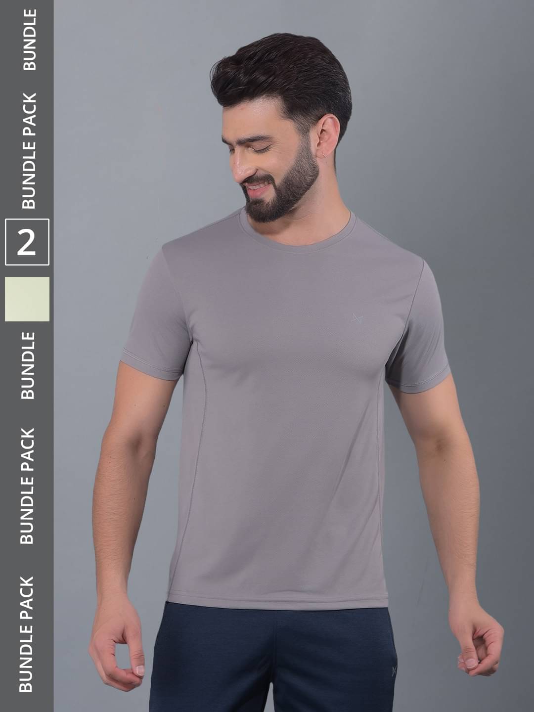 Force NXT Multicolor Polyester Regular Fit Men's Sports T-Shirt ( Pack of 2 ) Force NXT Multicolor Polyester Regular Fit Men's Sports T-Shirt ( Pack of 2 )