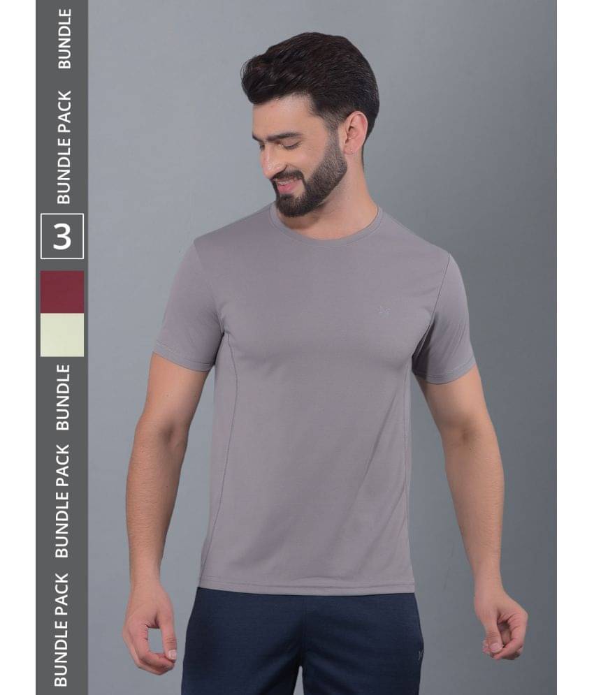 Force NXT Multicolor Polyester Regular Fit Men's Sports T-Shirt ( Pack of 3 ) Force NXT Multicolor Polyester Regular Fit Men's Sports T-Shirt ( Pack of 3 )