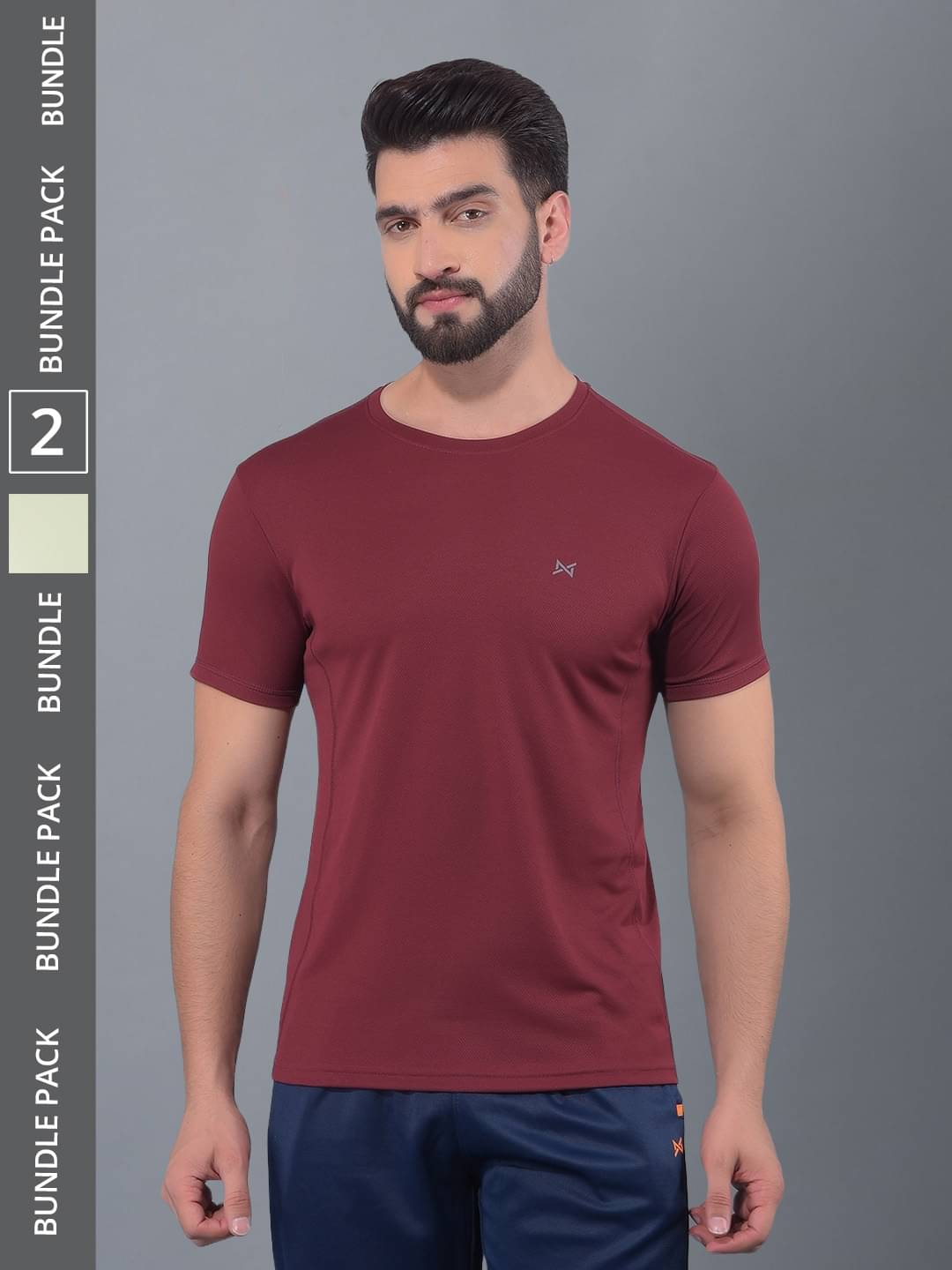 Force NXT Multicolor Polyester Regular Fit Men's Sports T-Shirt ( Pack of 2 ) Force NXT Multicolor Polyester Regular Fit Men's Sports T-Shirt ( Pack of 2 )