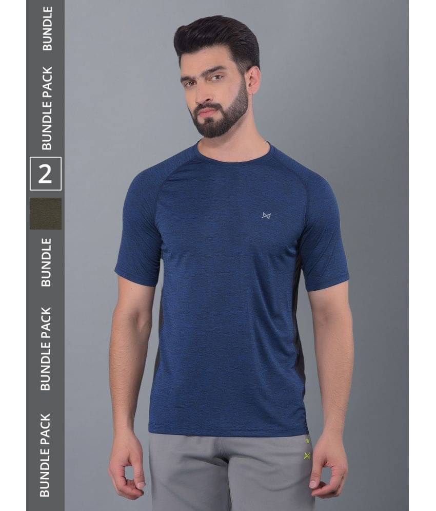 Force NXT Multicolor Polyester Regular Fit Men's Sports T-Shirt ( Pack of 2 ) Force NXT Multicolor Polyester Regular Fit Men's Sports T-Shirt ( Pack of 2 )