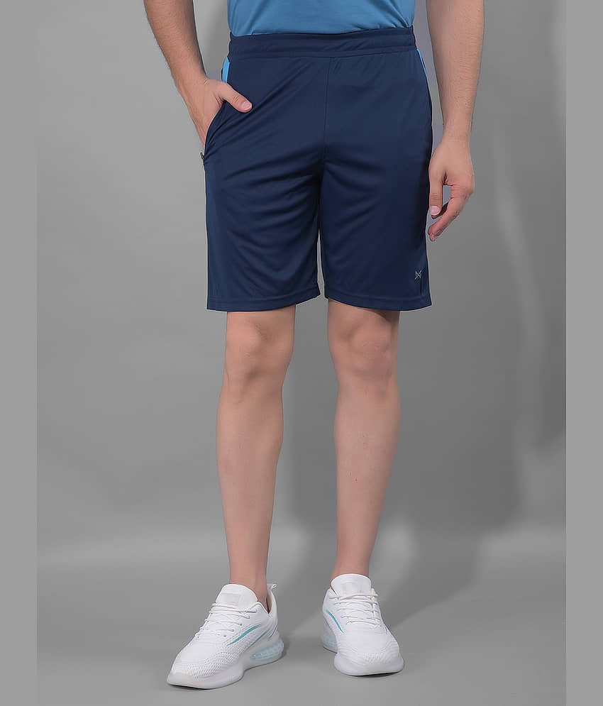 Force NXT Navy Blue Polyester Men's Gym Shorts ( Pack of 1 ) - Shorts | Buy online on ZillyBuy