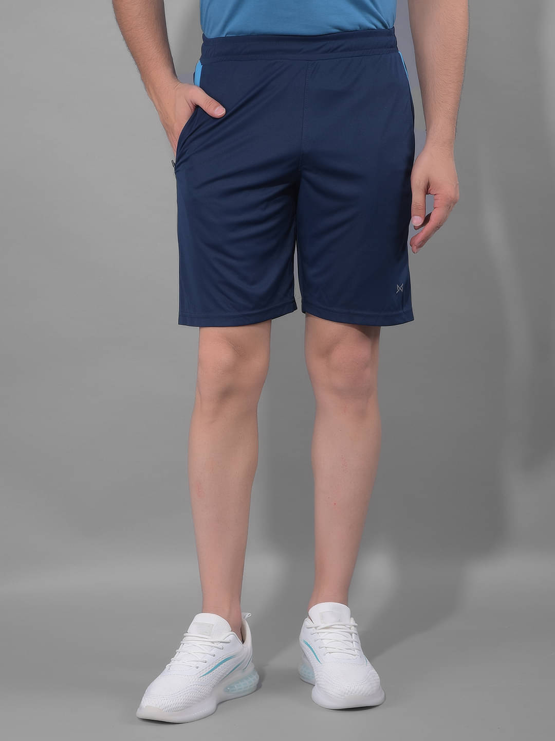 Force NXT Navy Blue Polyester Men's Gym Shorts ( Pack of 1 ) Force NXT Navy Blue Polyester Men's Gym Shorts ( Pack of 1 )