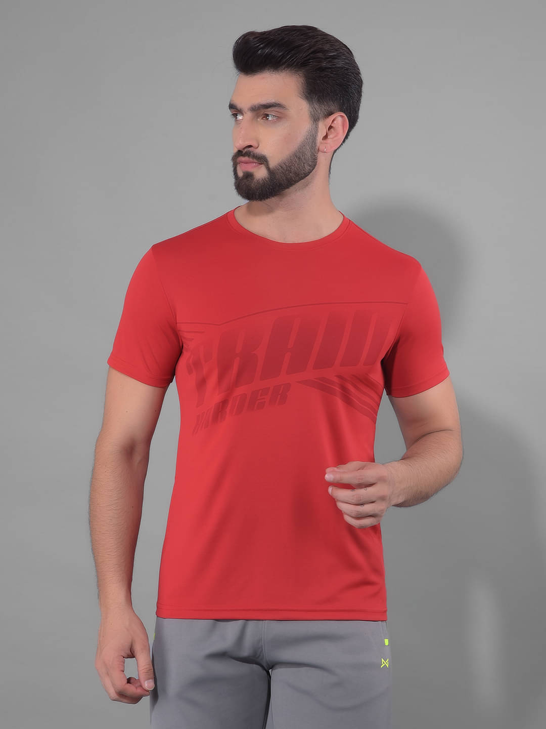     			Force NXT Red Polyester Regular Fit Men's Sports T-Shirt ( Pack of 1 )