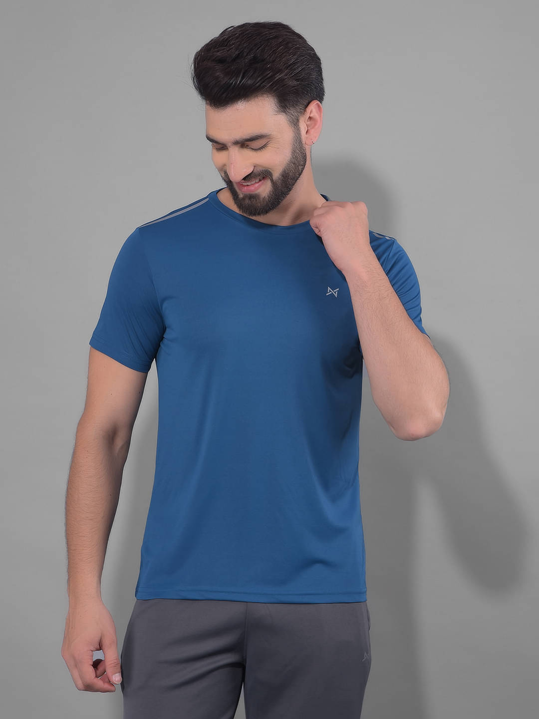Force NXT Teal Polyester Regular Fit Men's Sports T-Shirt ( Pack of 1 ) Force NXT Teal Polyester Regular Fit Men's Sports T-Shirt ( Pack of 1 )
