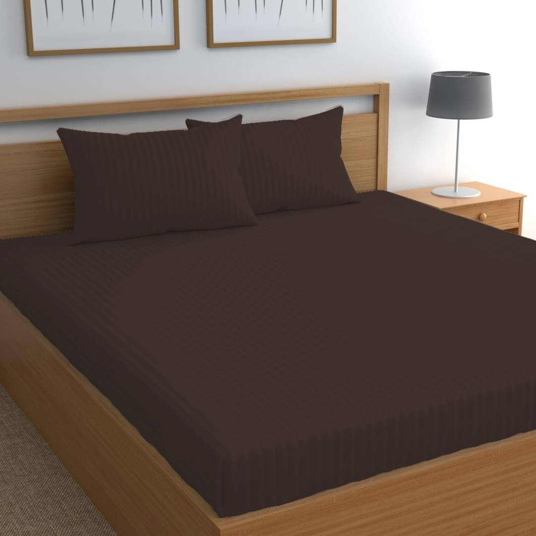 Neekshaa Satin 1 Double Bedsheet with 2 Pillow Covers ( Brown ) Neekshaa Satin 1 Double Bedsheet with 2 Pillow Covers ( Brown )